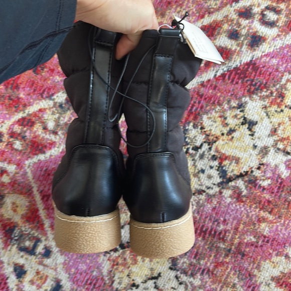 A New Day Black Bertie Winter Boots Size 7.5 Black - Picture 6 of 10
